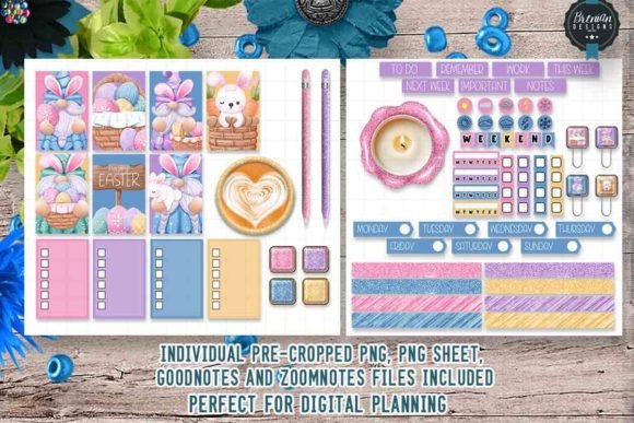 Download Hoppy Easter Gnomes Digital Stickers - Digital stickers Collection