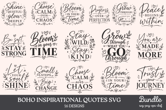 Download Boho Inspirational Quotes SVG Bundle - Inspirational quotes svg Collection
