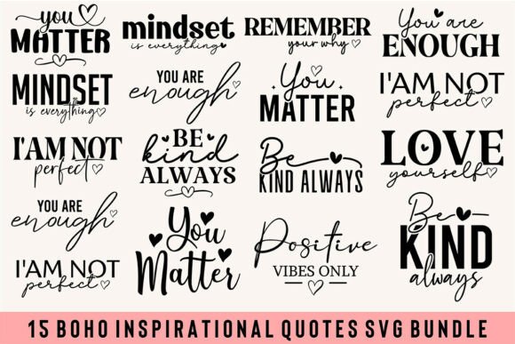 Download Boho Inspirational Quotes SVG BUNDLE - Inspirational quotes svg Collection