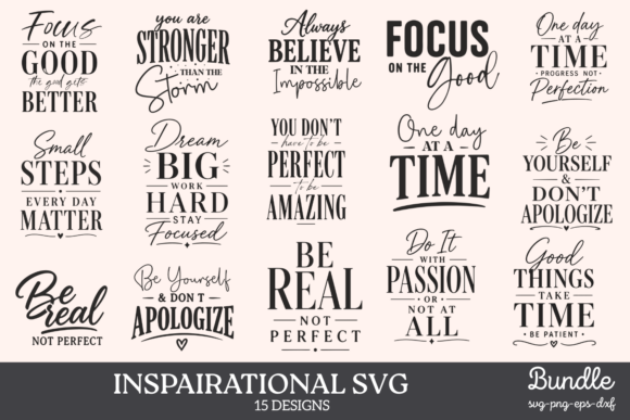 Download Inspirational Quotes SVG Bundle - Inspirational quotes svg Collection